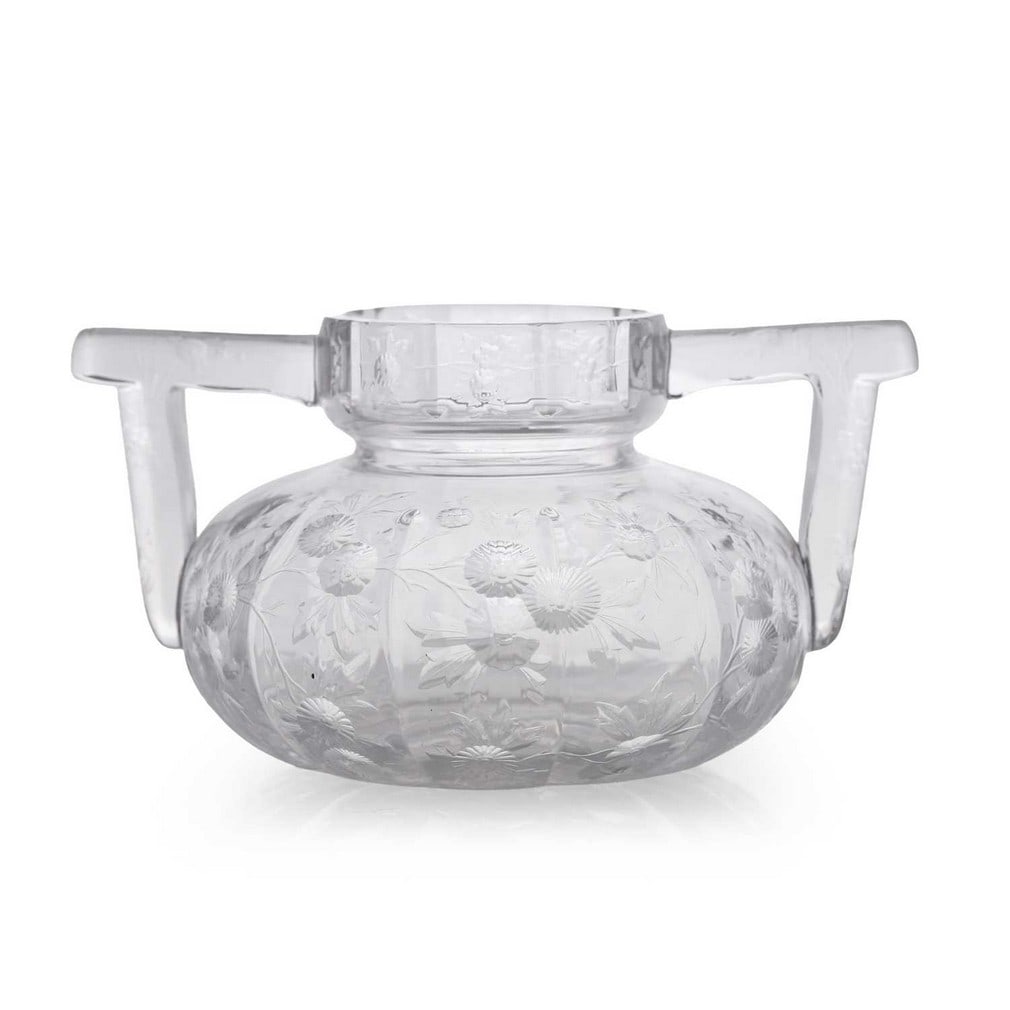 A Stevens & Williams intaglio-cut glass posy bowl, early 20th century, Stourbridge, (1 of 3)