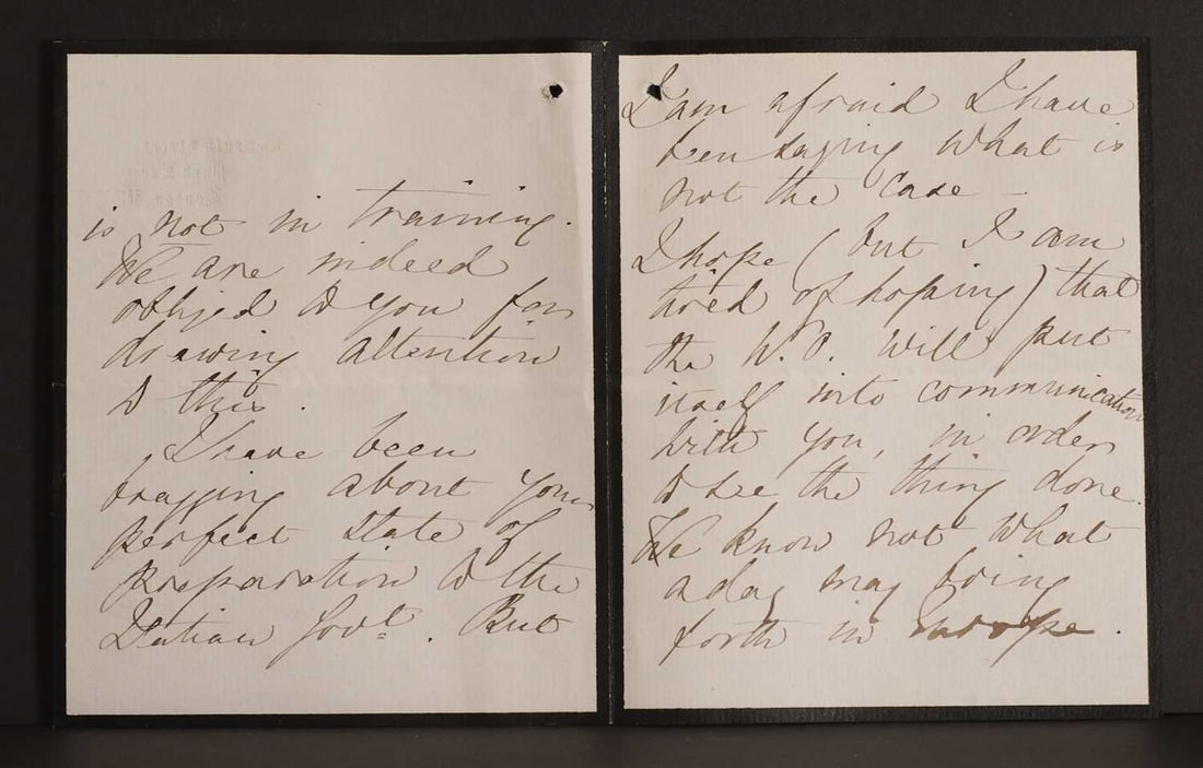 Florence NIGHTINGALE- Autograph Letter SIGNED (To Sir Thomas Longmore). 4 pages, - 2