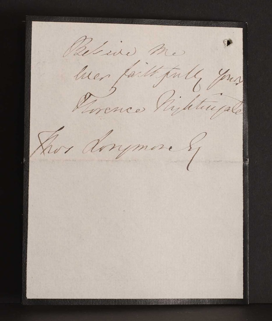 Florence NIGHTINGALE- Autograph Letter SIGNED (To Sir Thomas Longmore). 4 pages, - 3