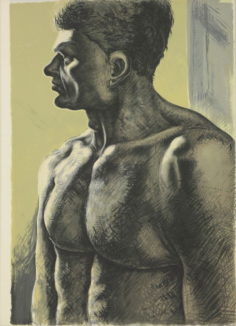 *Peter Howson (b.1958), 'BODY BUILDER' Screenprint in: *Peter Howson (b.1958), 'BODY BUILDER' Screenprint in colours, 1988, signed and dated in pencil and numbered 13/30 150 x 107cm *Artist's Resale Right may apply to this lot.