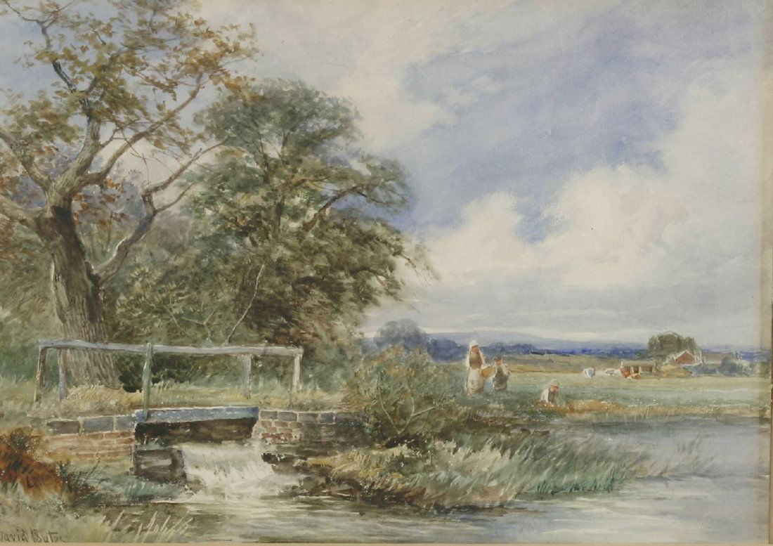 David Bates (1840-1921) 'A POOL AT MALVERN' Signed: David Bates (1840-1921) 'A POOL AT MALVERN' Signed l.l, watercolour 25 x 35.5cm