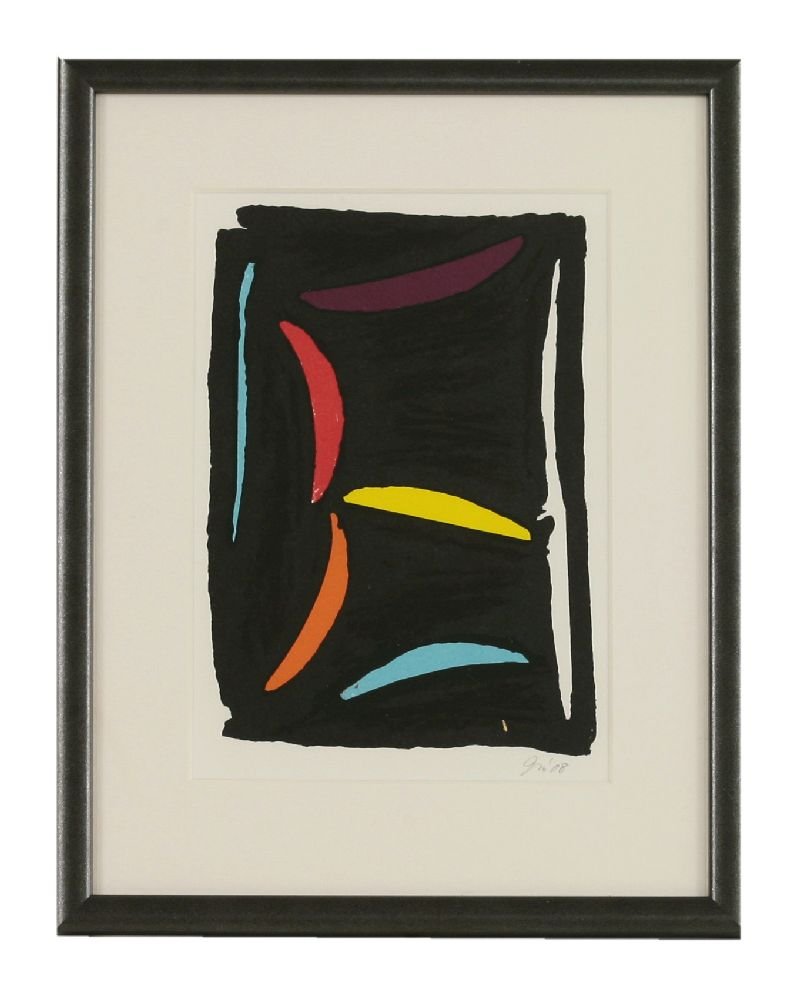 *John McLean (b.1939) FW 'YULE' Screenprint, signed: *John McLean (b.1939) FW 'YULE' Screenprint, signed with initials and dated '08 in pencil l.r. 20 x 14cm; 'PLAINSONG' Drypoint, signed and dated 2008 and numbered 6/10 in pencil image 21 x 17.5cm (2)