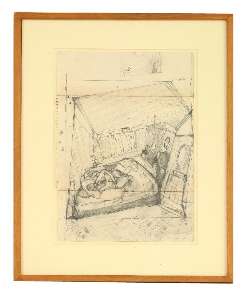 *Anthony Green RA (b.1939) FW A working drawing for: *Anthony Green RA (b.1939) FW A working drawing for 'THE THIRTEENTH WEDDING ANNIVERSARY' Signed and dated '74 l.r., pencil 51 x 34.5cm *Artist's Resale Right may apply to this lot.