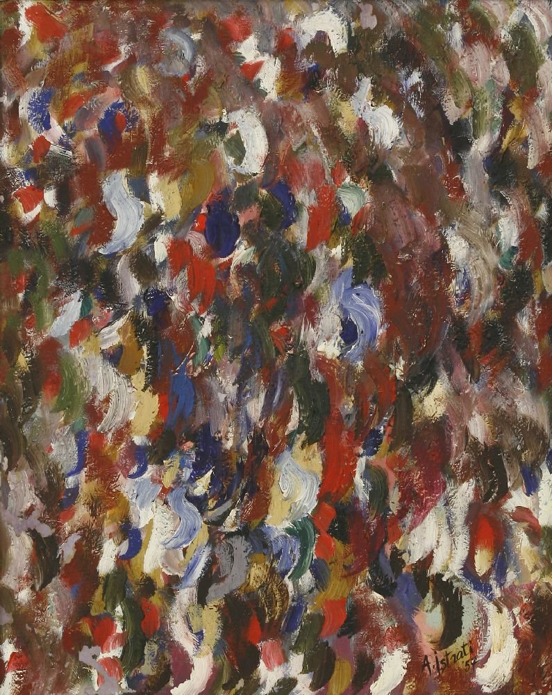 *Alexandre Istrati (Franco-Romanian, 1915-1991): *Alexandre Istrati (Franco-Romanian, 1915-1991) UNTITLED Signed and dated 57 l.r., oil on canvas 51 x 41cm *Artist's Resale Right may apply to this lot.