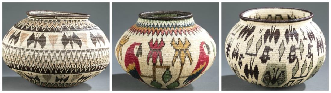 3 Panamanian baskets. 20th century. (1 of 8)
