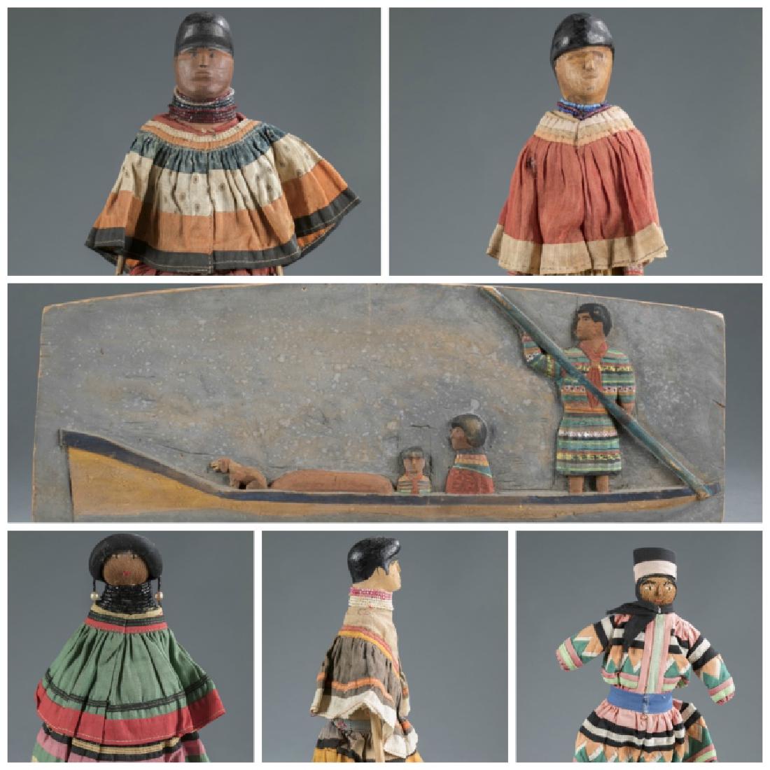 6 Seminole decorative figures. 20th century. (1 of 20)