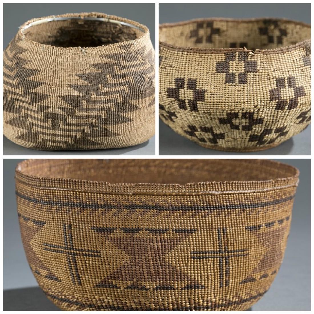 3 Lower Klamath River baskets. 20th century. (1 of 10)