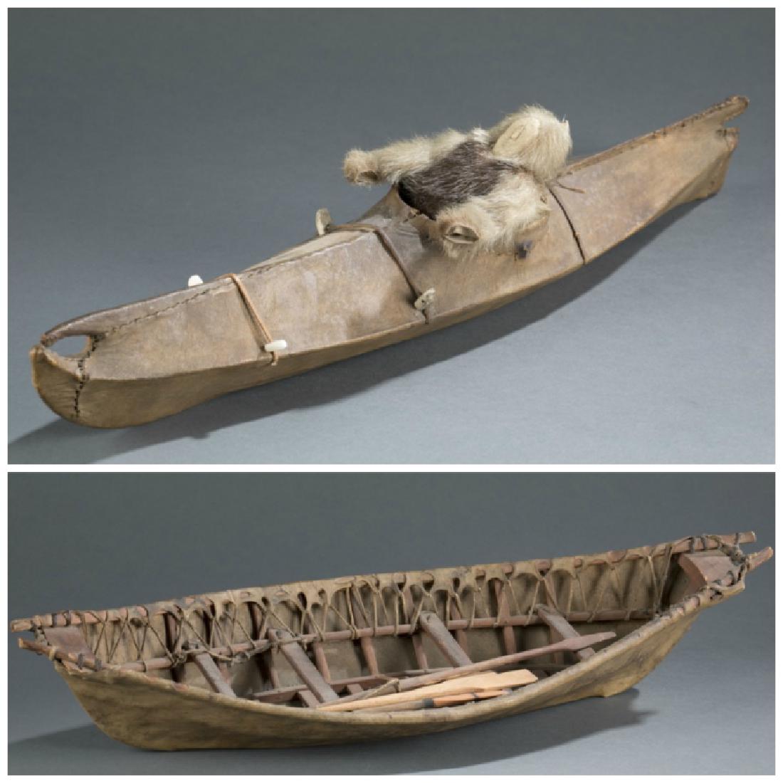 2 model kayaks/boats. 20th century. (1 of 9)
