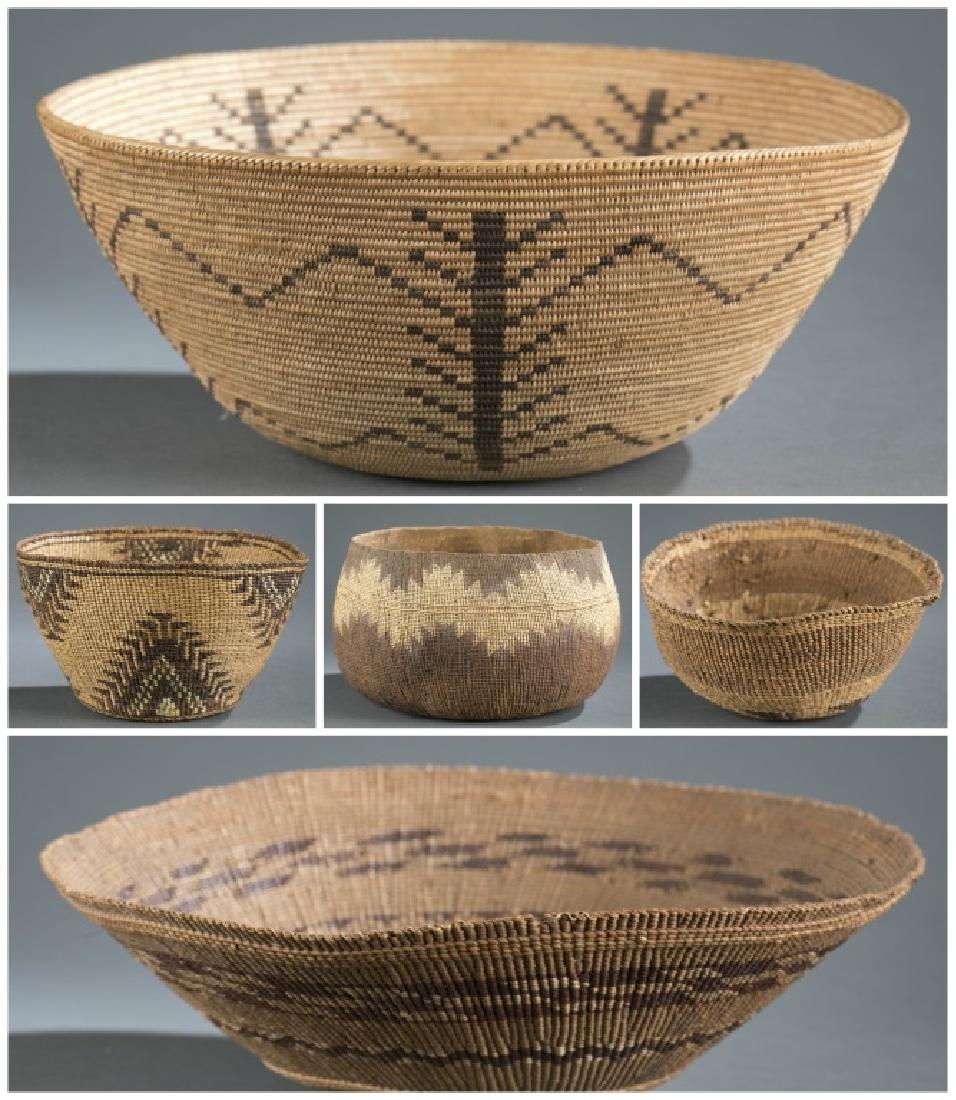 5 North West Coast baskets. 20th century. (1 of 18)