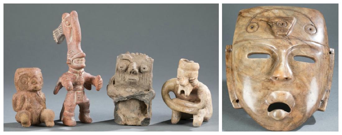 5 terracotta / stone Pre-Columbian style objects. (1 of 11)