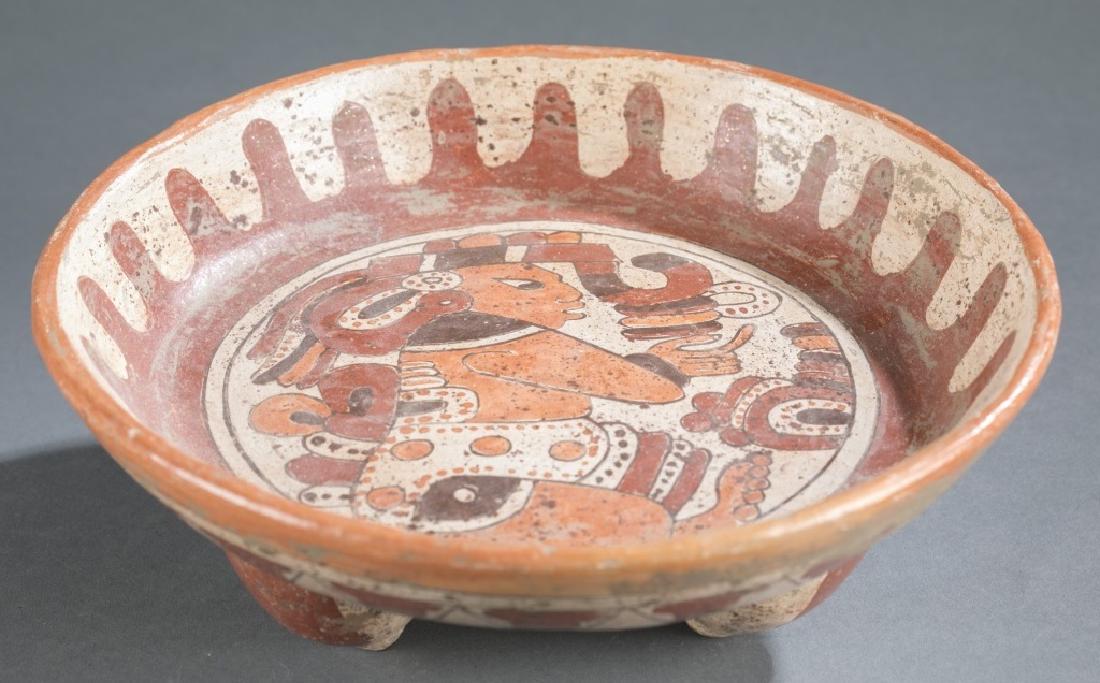 Plate with seated figure in profile, c.600-900. (1 of 4)