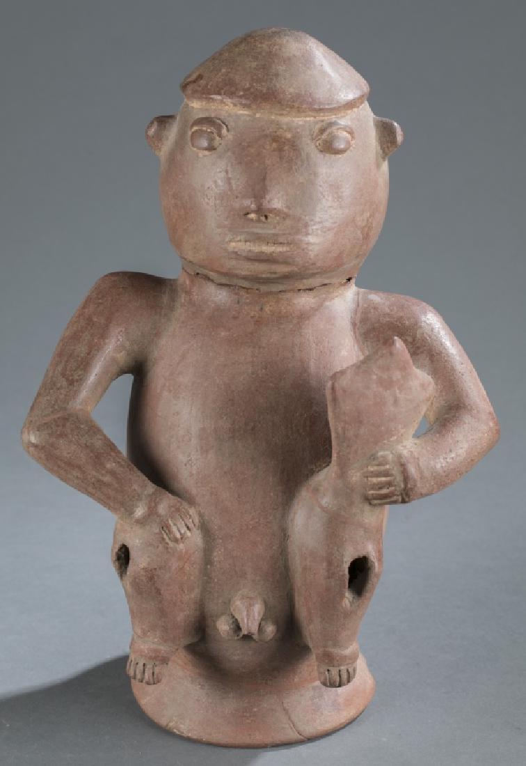 Seated terracotta figure, Ecuador. (1 of 7)