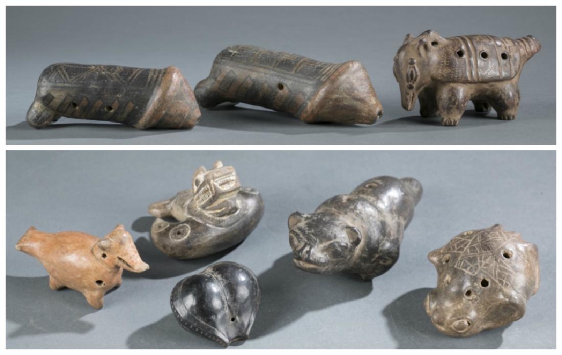 Group of 8 Central American clay objects. (1 of 15)
