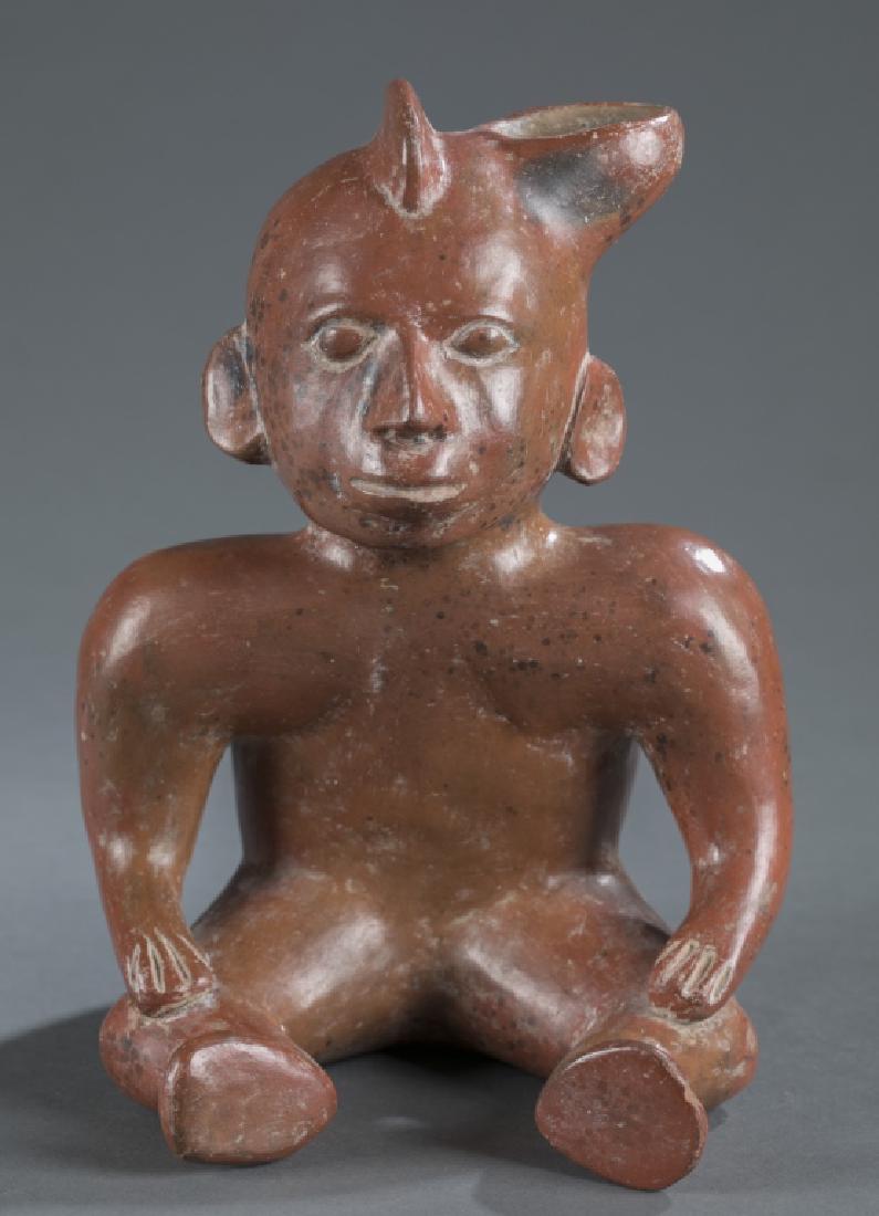 Seated hunchback figure, Mexico, Colima. (1 of 6)