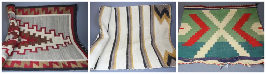 A group of 3 Navajo regional rugs, USA, 20th c. (1 of 19)