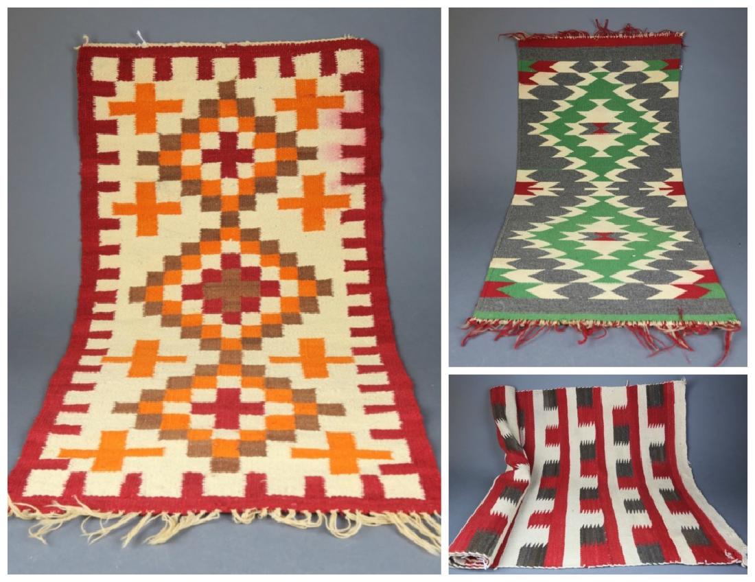 A group of 3 Navajo regional rugs, USA, 20th centu (1 of 17)