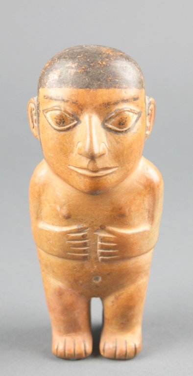 Pre-Columbian terracotta figure. (1 of 4)