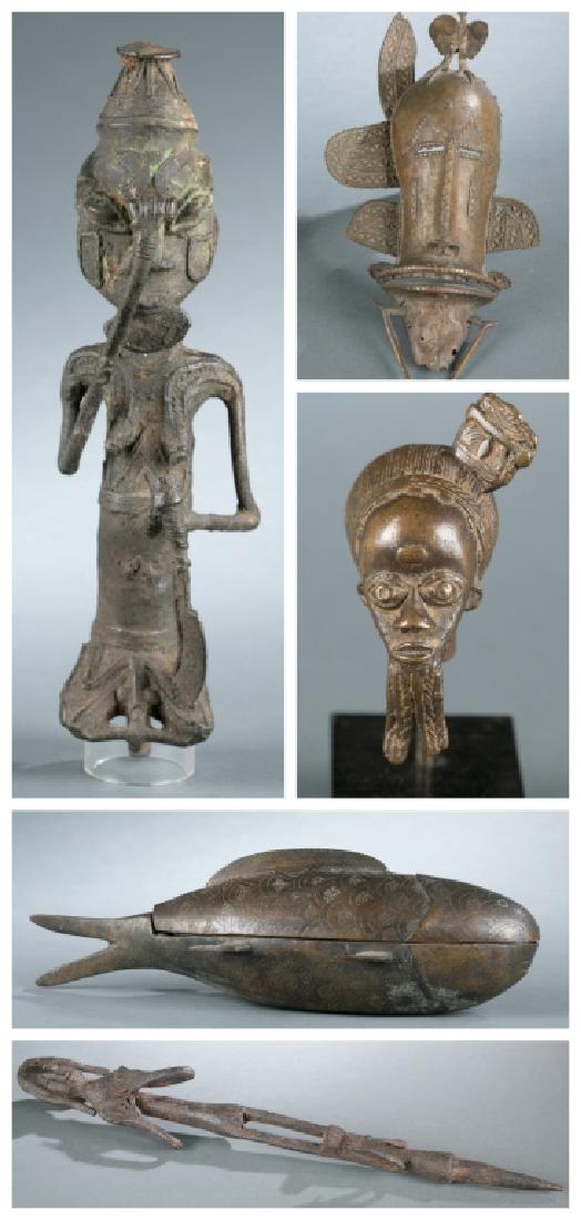 7 brass West African style sculptures. 20th cen. (1 of 20)