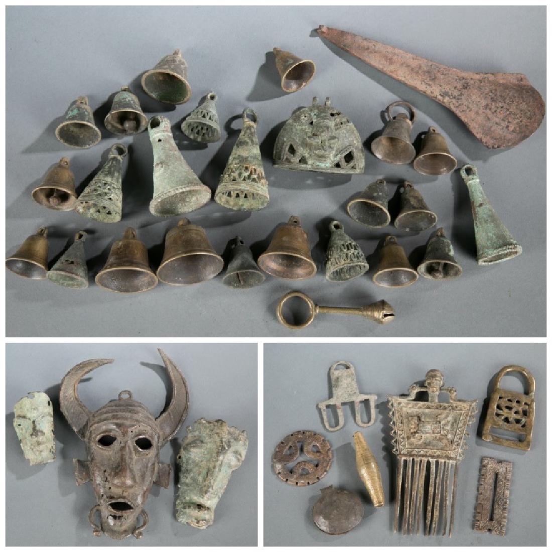 Group of West African style brass objects. (1 of 20)