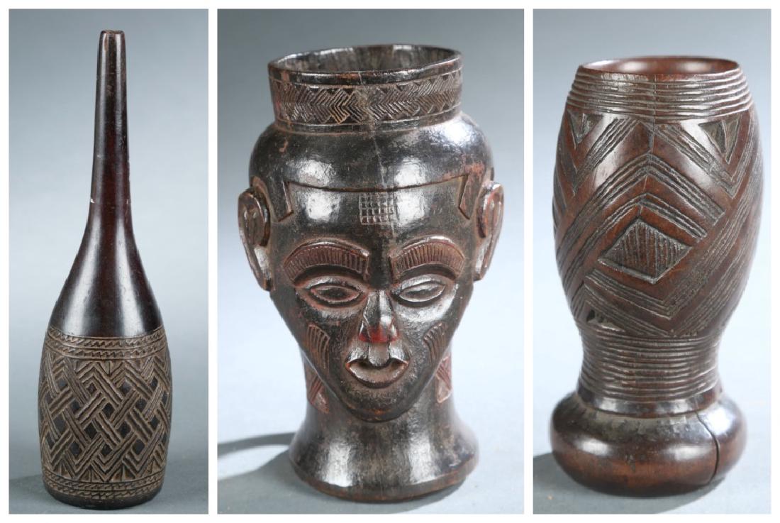 3 DRC Kuba cups. 20th century. (1 of 10)