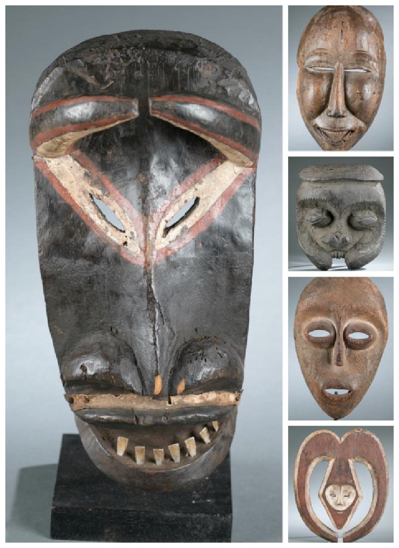 5 African style masks. 20th century. (1 of 19)