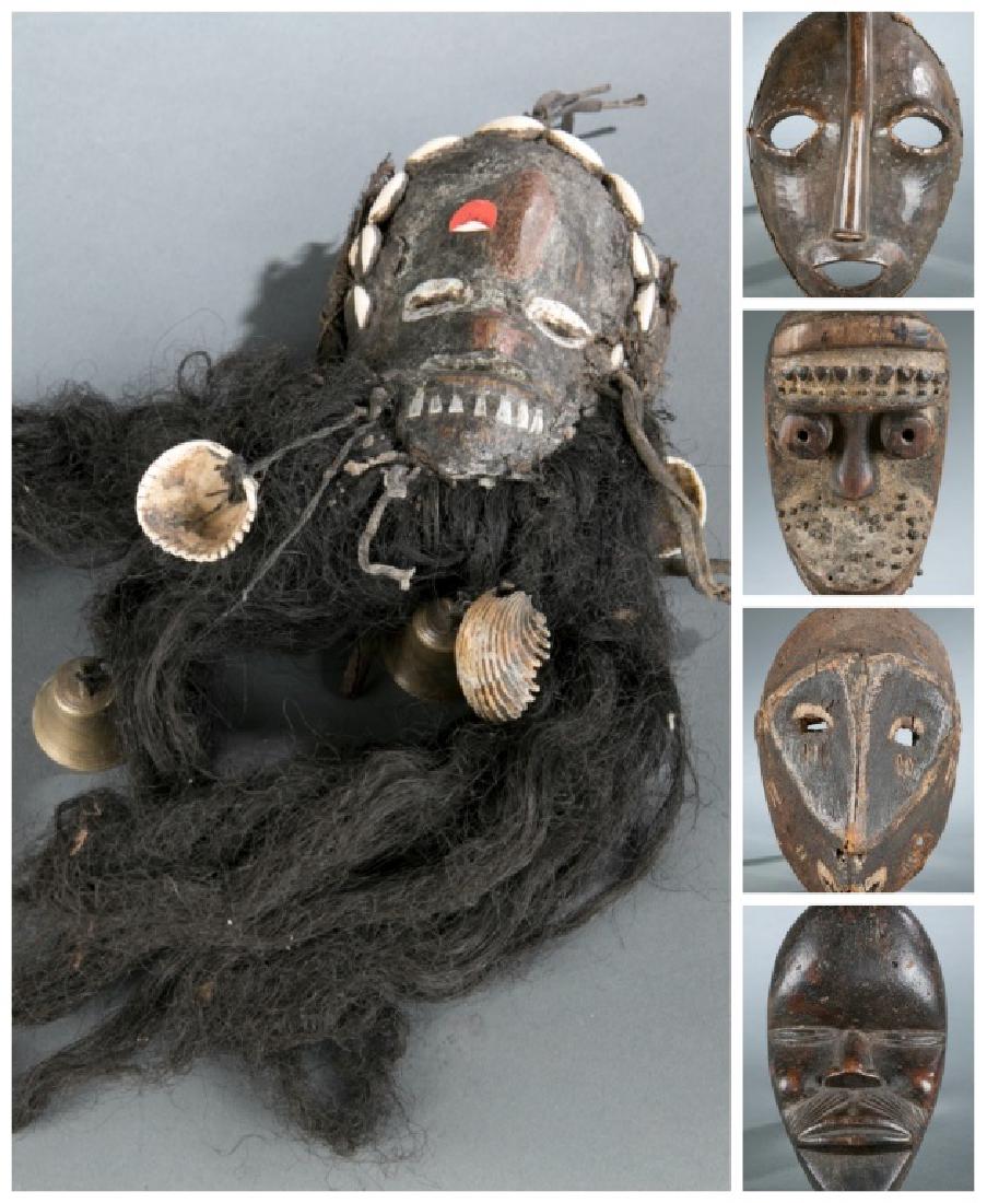 5 African style masks. 20th century. (1 of 20)