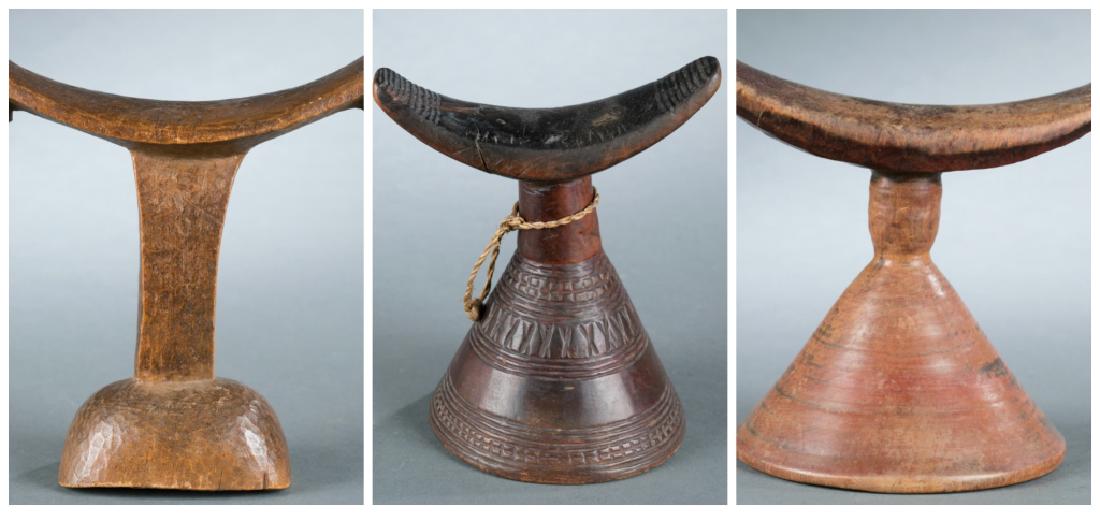 3 Ethiopian neck rests. 20th century. (1 of 12)