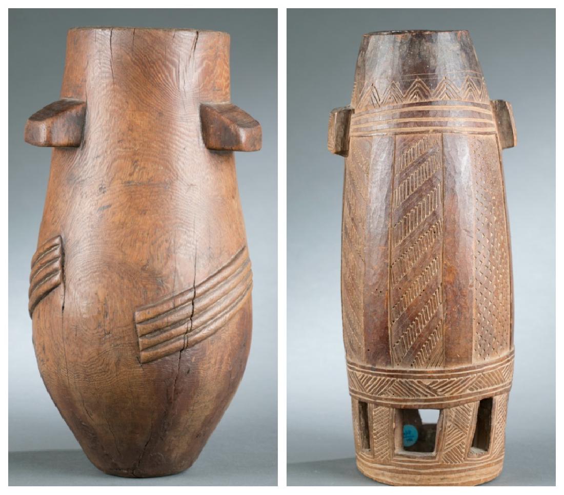 2 Zulu wooden milk jugs. 20th century. (1 of 10)