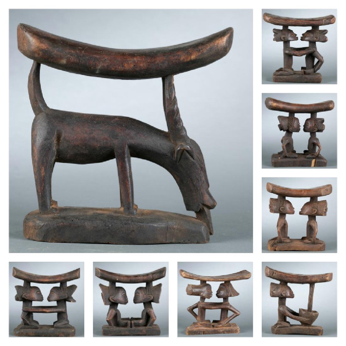 8 Congo style neckrests. 20th centry. (1 of 20)