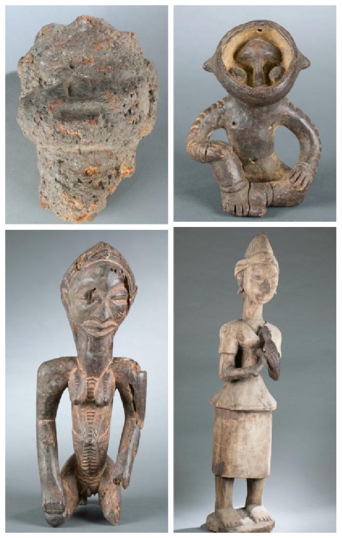 Three African seated figures. 20th century. (1 of 17)