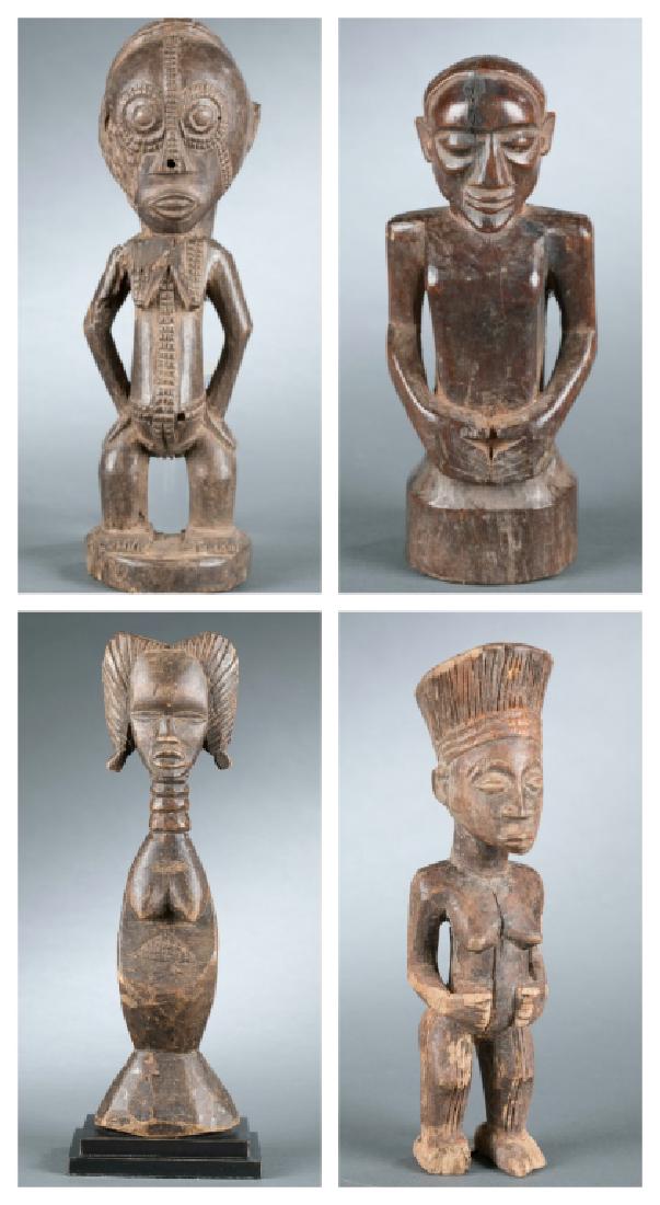 4 African figures. 20th century. (1 of 20)