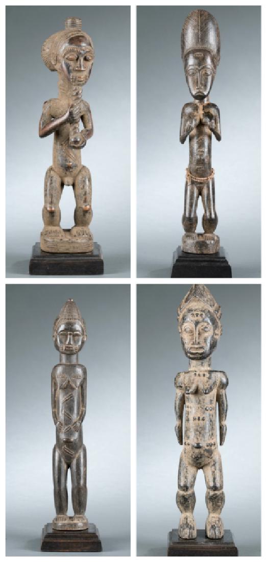 4 well Carved Baule style figures. 20th century (1 of 15)