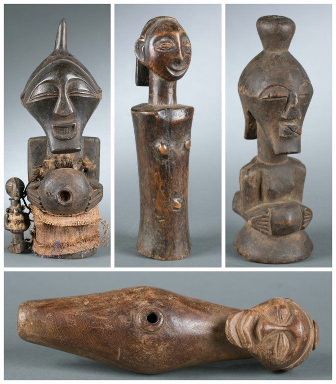 4 Songe style power figures. 20th century. (1 of 10)