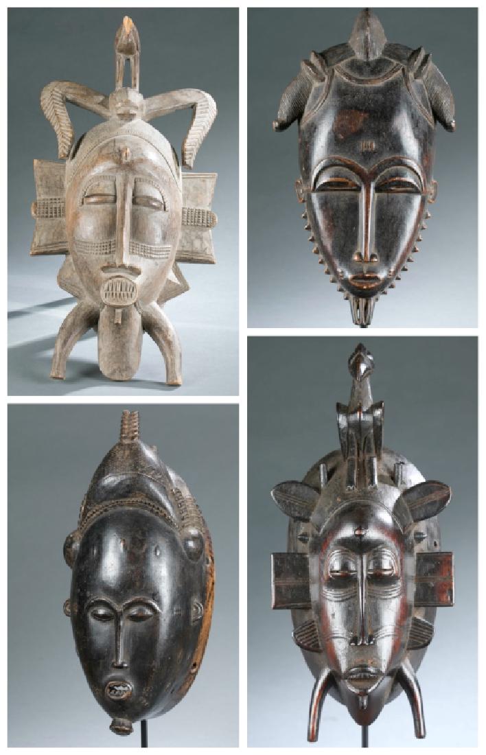 4 West African style masks. 20th century. (1 of 13)