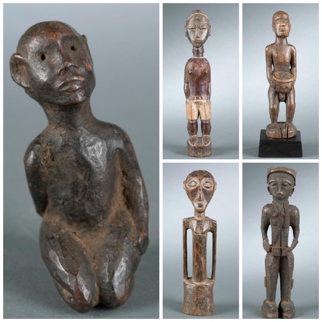 Five West African style figures. 20th century. (1 of 18)