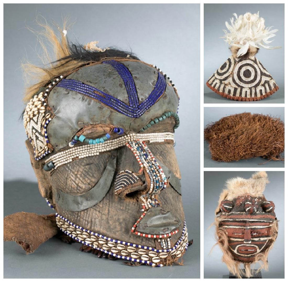 4 African masks / headdresses, 20th century. (1 of 14)