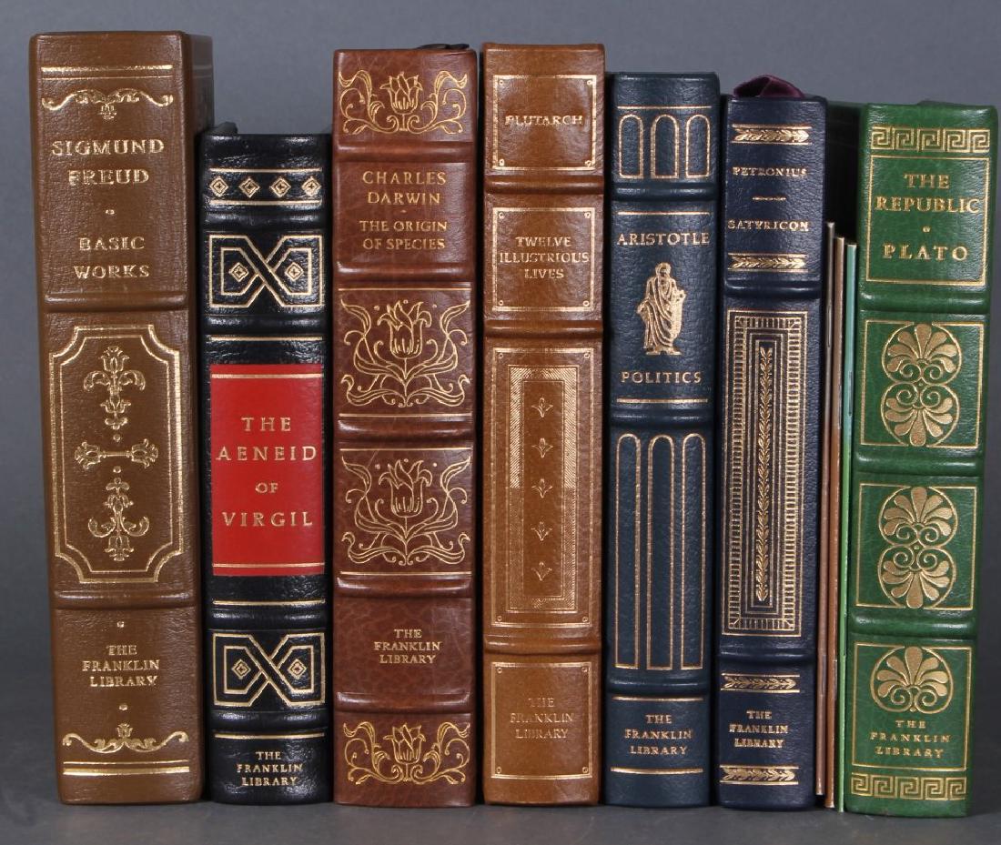 7 Franklin Library: Plato, Aristotle, Darwin...: [Franklin Library] 7 Titles. Franklin Center, PA: Franklin Library. Full leather. Near fine. ++ BASIC WORKS OF SIGMUND FREUD. 1978. ++ THE AENEID OF VIRGIL. 1975. ++ Charles Darwin. THE ORIGIN OF SPEC