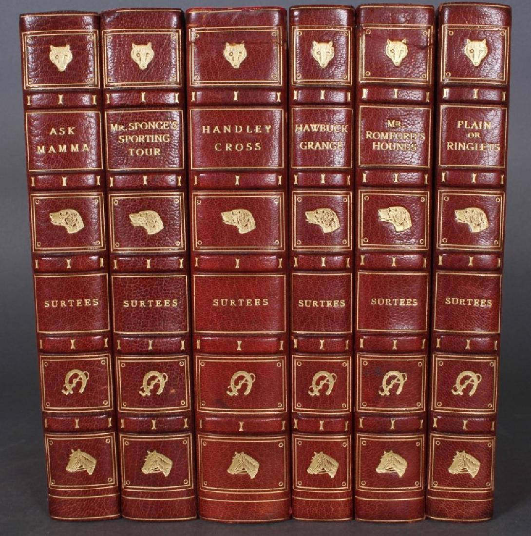 Surtees. [The Sporting Novels.] 6 Vols.: [Sporting] Robert Smith Surtees. [The Sporting Novels]. 6 Volumes: HANLEY CROSS, ASK MAMMA, PLAIN OR RINGLETS, MR. ROMFORD’S HOUNDS, HAWBACK GRANGE, and MR. SPONGE’S SPORTING TOUR. London: Bradbur
