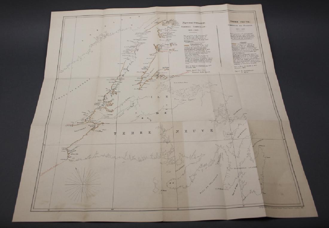 6 Maps: Tallis, 3 Canadian fisheries, 2 Arrowsmith: [Canada] 6 Maps. ++ Tallis. EAST CANADA AND NEW BRUNSWICK. John Tallis, [c. 1851-57]. Image: 8 5/8 x 11 3/4 in. Sheet: 10 5/8 x 14 1/8 in., double page. Hand-colored in outline. With a large view of Q
