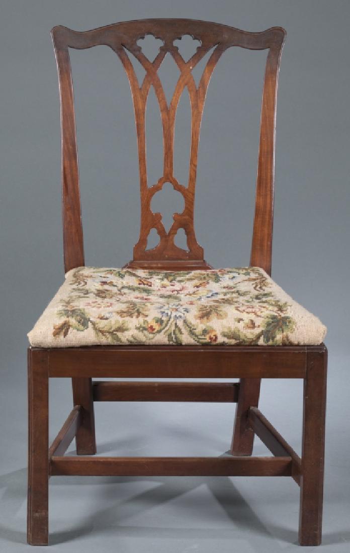 Vernacular Chippendale style chair. 19th cen. (1 of 4)