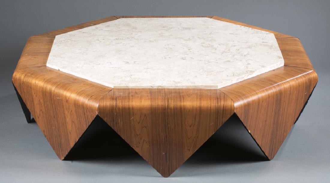 Jorge Zalszupin rosewood octagonal coffee table. (1 of 3)