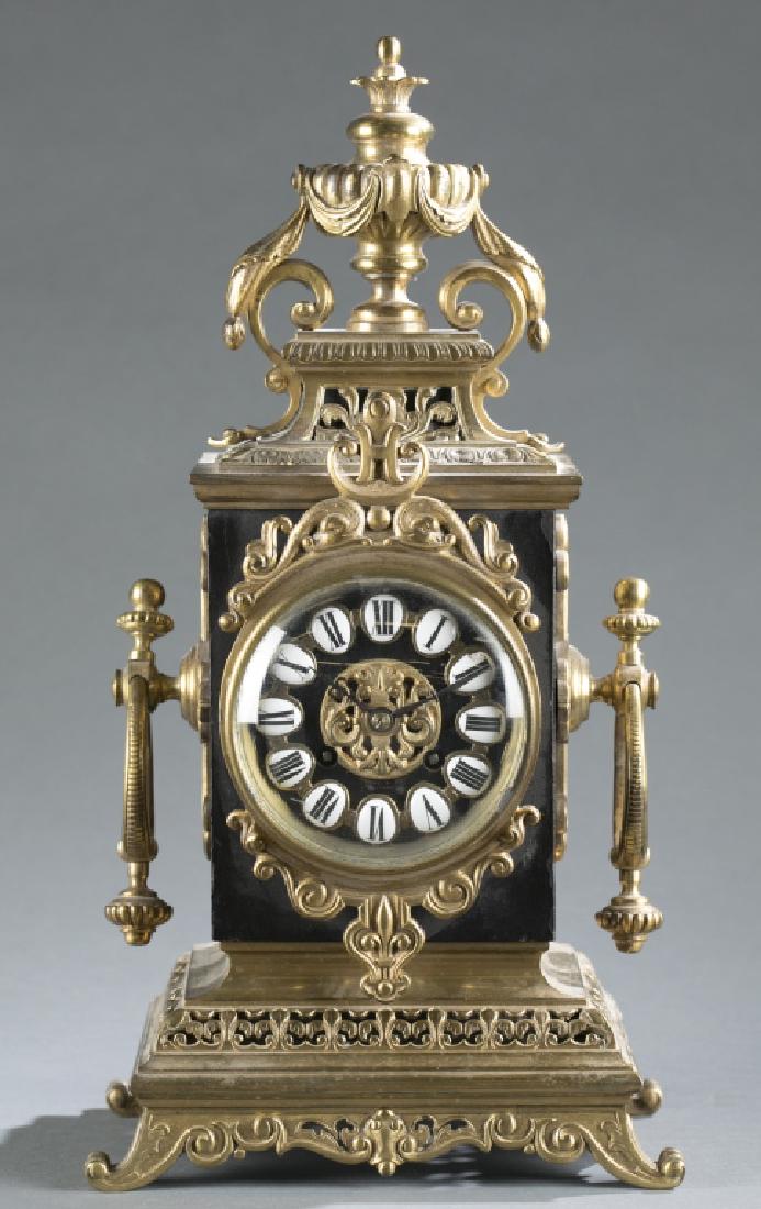 Tiffany & Co. French gilt bronze mantel clock. (1 of 6)