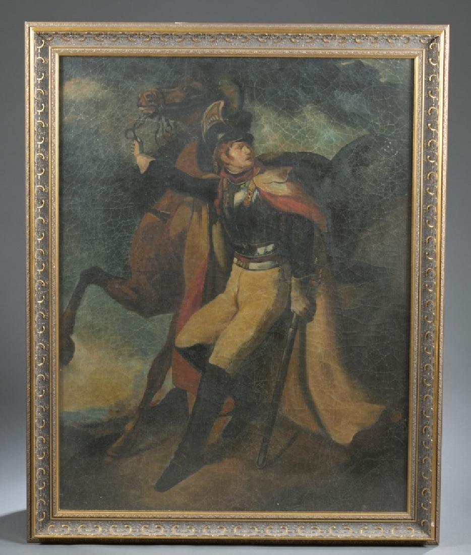 Unknown, Military officer and horse, o/c, 19th c. (1 of 3)