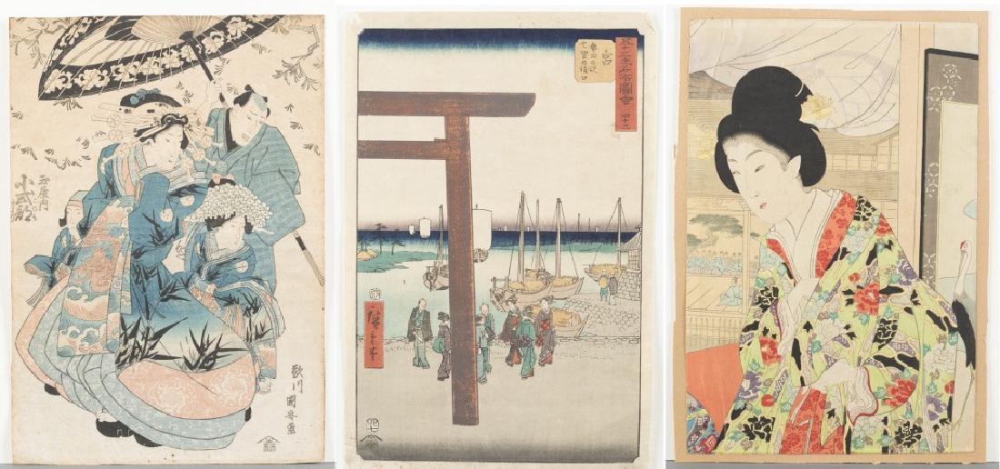 3 Japanese woodblock prints. (1 of 11)