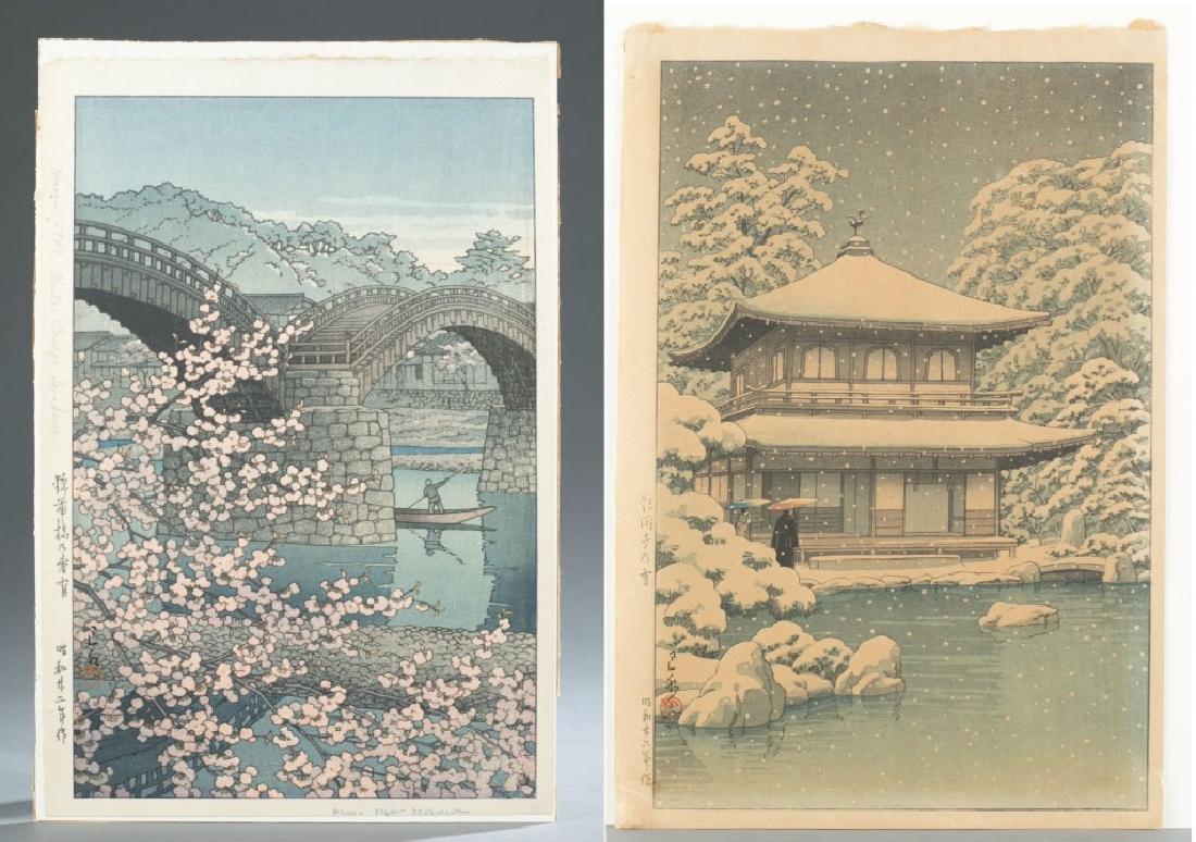 2 Japanese woodblock prints, Hasui Kawase. (1 of 8)