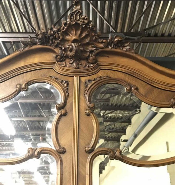 Louis XV French provincial 2 door armoire. 19th. (1 of 3)