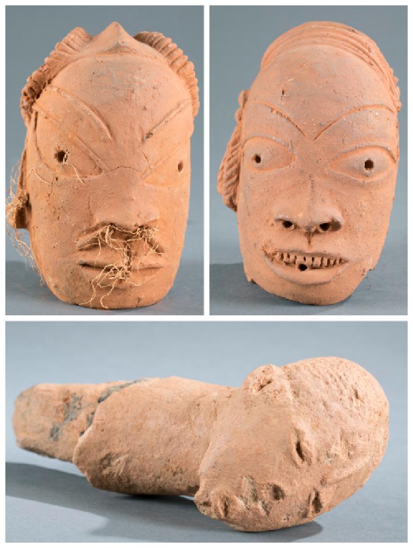 3 West African Nok style terracotta fragments. (1 of 11)