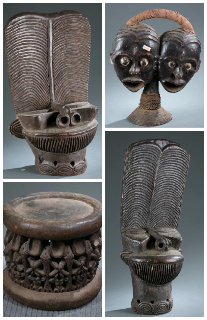 3 African drums and a bowl. (1 of 12)