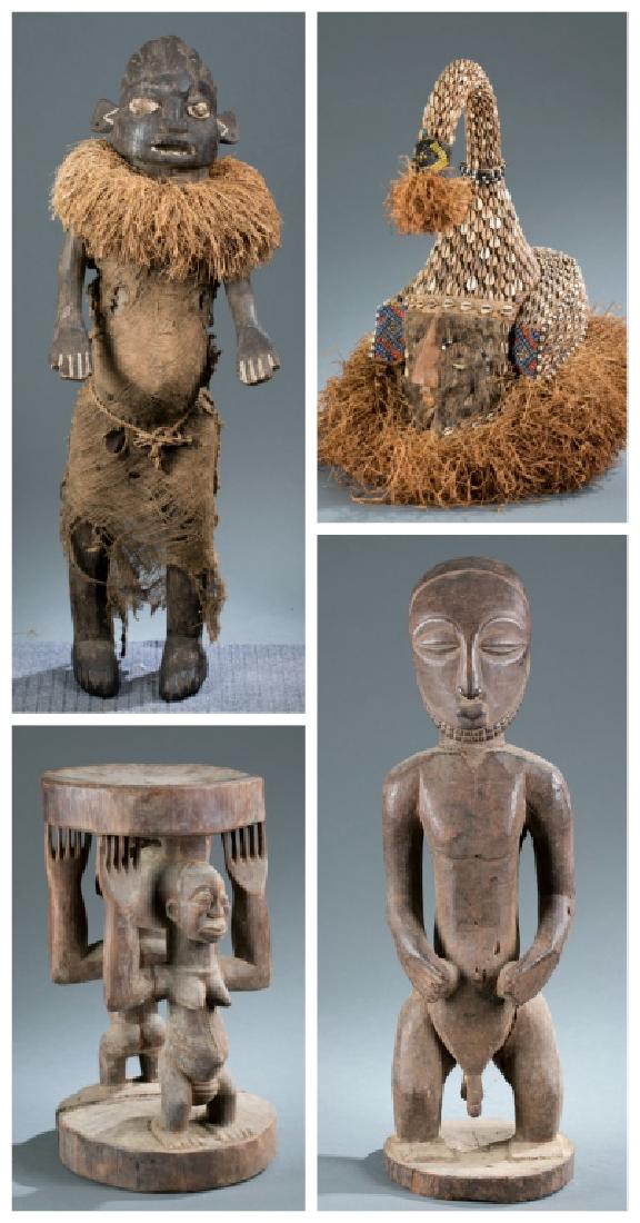 4 Central African sculptures. (1 of 14)