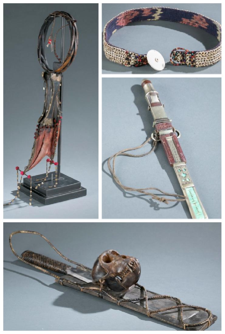 Two African knives and a beaded belt. (1 of 18)
